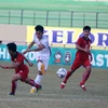 U19 Việt Nam (áo trắng) đối mặt nguy cơ bị loại. (Nguồn: VFF)