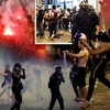 Nhiều cổ động viên Pháp quá khích chống đối lại cảnh sát. (Nguồn: express.co.uk)