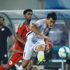 Đoàn Văn Hậu trong trận đấu với U23 Oman. (Ảnh: Trọng Đạt/TTXVN)