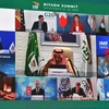 Các nhà lãnh đạo tại Hội nghị thượng đỉnh G20, được tổ chức theo hình thức trực tuyến, ngày 21/11/2020. (Ảnh: AFP/TTXVN)