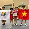 Đội từ Trường phổ thông Thái Bình Dương (Cần Thơ) giành giải vô địch Global Robotics Games. (Nguồn: Ban tổ chức)