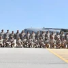 Nhóm binh sỹ quân đội Qatar đã tới căn cứ không quân ở Saudi Arabia. (Nguồn: Sputniknews)
