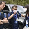 Các thành viên trong nhóm quan sát viên của EU tới Caracas, Venezuela. (Ảnh: AFP/TTXVN)