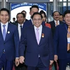 Thủ tướng Phạm Minh Chính đến dự Lễ Kỷ niệm. (Ảnh: Dương Giang/TTXVN)