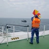 Chuyến tuần tra liên hợp giữa Cảnh sát Biển Việt Nam và Cảnh sát Biển Trung Quốc lần thứ hai, năm 2023. (Ảnh: TTXVN phát)