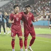 Lê Văn Đô (số 7) ghi bàn mở tỷ số trong chiến thắng '6 sao' của Đội tuyển U23 Việt Nam trước U23 Guam. (Ảnh: PV/Vietnam+)
