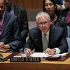Ngoại trưởng Mỹ Rex Tillerson phát biểu tại phiên họp của Hội đồng Bảo an LHQ về vấn đề phi hạt nhân hóa ở New York (Mỹ) ngày 21/9. (Nguồn: AFP/TTXVN)