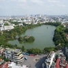 Thủ đô Hà Nội với Hồ Gươm xanh mát giữa lòng thành phố. (Ảnh: TTXVN)
