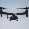 Máy bay quân sự Osprey của Mỹ tham gia cuộc tập trận ở Gotemba, tỉnh Shizuoka, Nhật Bản ngày 15/2/2022. Ảnh: AFP/TTXVN)