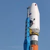 Tên lửa Soyuz mang theo tàu Luna-25 tại sân bay vũ trụ Vostochny. (Nguồn: AFP) 