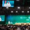Chủ tịch Hội nghị lần thứ 28 Các bên tham gia Công ước khung của Liên hợp quốc về Biến đổi khí hậu (COP28) Sultan al-Jaber phát biểu tại lễ khai mạc hội nghị COP28 ở Dubai, UAE, ngày 30/11/2023. (Ảnh: AFP/TTXVN)