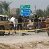 Lực lượng an ninh điều tra tại hiện trường một vụ nổ ở Peshawar, miền Tây Bắc Pakistan ngày 11/9/2023. (Ảnh: THX/TTXVN)