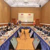 Hội nghị Bộ trưởng Lao động Việt Nam-Campuchia diễn ra tại Hà Nội, tháng 4/2023. (Ảnh: Minh Quyết/TTXVN)