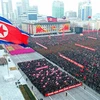 Míttinh ủng hộ các quyết sách của đảng Lao động Triều Tiên. (Ảnh minh họa: TTXVN phát)