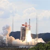 Tên lửa đẩy Trường Chinh-6 mang theo vệ tinh Yaogan-40 được phóng lên quỹ đạo từ Trung tâm phóng vệ tinh Thái Nguyên, tỉnh Sơn Tây, Trung Quốc, ngày 19/9/2023. (Ảnh: THX/TTXVN)