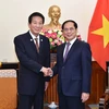 Bộ trưởng Ngoại giao Bùi Thanh Sơn tiếp nguyên Đại sứ Đặc biệt Nhật Bản-Việt Nam Sugi Ryotaro. (Ảnh: TTXVN phát)