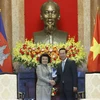 Chủ tịch nước Võ Văn Thưởng tiếp Chủ tịch Quốc hội Campuchia Samdech Khuon Sudary. (Ảnh: Thống Nhất/TTXVN)
