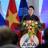 Chủ tịch Quốc hội Nguyễn Thị Kim Ngân, Chủ tịch AIPA 41 phát biểu bế mạc. (Ảnh: Dương Giang/TTXVN)