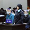 Bị cáo Nguyễn Bảo Ngọc (cựu Giám đốc Tài chính Công ty Nhật Cường) khai báo trước tòa. (Ảnh: Phạm Kiên/TTXVN)