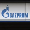 Biểu tượng Tập đoàn năng lượng Gazprom. (Ảnh: AFP/TTXVN)