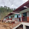 Những ngôi nhà mới cho đồng bào vùng bị sạt lở núi xã Trà Leng. (Ảnh: Trần Tĩnh/TTXVN)