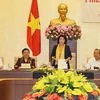  Chủ tịch Quốc hội Nguyễn Thị Kim Ngân chủ trì phiên họp thứ 7 Hội đồng Bầu cử Quốc gia. (Ảnh: Trọng Đức/TTXVN)