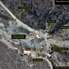 Hình ảnh các hoạt động tại bãi thử hạt nhân Punggye-ri, được chụp từ vệ tinh ngày 26/4/2022. (Nguồn: 38north)