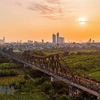 Cầu Long Biên là biểu tượng lịch sử của Thủ đô Hà Nội. (Ảnh: Phạm Tuấn Anh/TTXVN) 