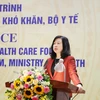 Bộ trưởng Bộ Y tế Đào Hồng Lan phát biểu tại Hội nghị. (Ảnh: Trần Minh/Vietnam+)