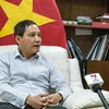 Đại sứ Việt Nam tại Israel Đỗ Minh Hùng trả lời phỏng vấn của TTXVN. (Ảnh: Quang Minh/TTXVN)