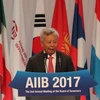Chủ tịch AIIB Kim Lập Quần phát biểu tại Hội nghị thường niên AIIB, Jeju, ngày 16/6 vừa qua. (Ảnh: Yonhap/TTXVN)
