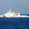 Tàu hải cảnh mang số hiệu 2502 của Trung Quốc di chuyển gần quần đảo tranh chấp mà Nhật Bản gọi là Senkaku trong khi Trung Quốc gọi là Điếu Ngư tháng 11/2016. (Ảnh: AFP/TTXVN)