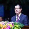 Ông Nguyễn Đình Khang tái đắc cử Chủ tịch Tổng Liên đoàn Lao động Việt Nam khóa XIII. (Ảnh: TTXVN)