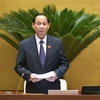 Phó Chủ tịch Quốc hội Trần Quang Phương điều hành nội dung phiên thảo luận. (Ảnh: CTV/Vietnam+)