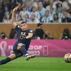 Mbappe lập siêu phẩm, cân bằng tỷ số 2-2 cho đội nhà trước tuyển Argentina. (Ảnh: AFP/TTXVN) 
