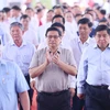 [Photo] Thủ tướng dự Lễ khởi công Cầu Đại Ngãi nối Trà Vinh-Sóc Trăng