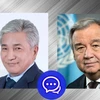 Tổng Thư ký của CSTO, ông Imangali Tasmagambetov và Tổng Thư ký Liên hợp quốc Antonio Guterres. (Nguồn: Tổ chức Hiệp ước an ninh tập thể)