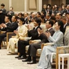 Chủ tịch nước Võ Văn Thưởng và Phu nhân cùng Hoàng Thái tử Akishino và Công nương với các đại biểu 2 nước dự Lễ kỷ niệm 50 năm thiết lập quan hệ ngoại giao Việt Nam-Nhật Bản. (Ảnh: Thống Nhất/TTXVN)
