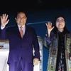 Thủ tướng Phạm Minh Chính và Phu nhân đến Thủ đô Ankara, bắt đầu chuyến thăm chính thức Thổ Nhĩ Kỳ. (Ảnh: Dương Giang/TTXVN)