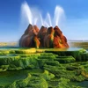Mạch nước phun Fly Geyser, Nevada. (Ảnh: diply.com)