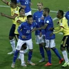 Neymar lĩnh thẻ đỏ ở phút cuối trận gặp Colombia. (Nguồn: AP)