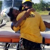 Người phụ nữ may mắn sống sót sau vụ tai nạn máy bay. (Ảnh: AFP)