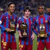 Bộ ba siêu sao một thời của Barcelona là Ronaldinho, Samuel Eto’o và Messi. (Ảnh: 101greatgoals.com)