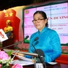 Bà Nguyễn Thị Thanh Hòa, Ủy viên Ban Chấp hành Trung ương Đảng, Chủ tịch Hội Liên hiệp phụ nữ Việt Nam. (Ảnh: TTXVN)