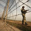 Một lính biên phòng Ấn Độ tuần tra trên biên giới với Pakistan. (Ảnh: Reuters) 