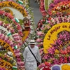 Lễ hội hoa tại Medellin ngày 9/8. (Ảnh: THX/TTXVN)