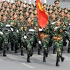 Lực lượng đặc nhiệm quân đội tham gia diễu binh. (Ảnh: TTXVN)