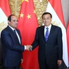 Tổng thống Ai Cập Abdel Fattah al-Sisi gặp Thủ tướng Trung Quốc Lý Khắc Cường tại Bắc Kinh. (Ảnh: THX)