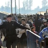 Dòng người di cư đổ về biên giới Croatia-Slovenia. (Ảnh: AFP)