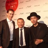 Bộ Trưởng Ngoại giao Áo Sebastian Kurz, ông Hồ Xuân Thái (giữa) và con trai Ho Martin. (Ảnh: Vietnam+)